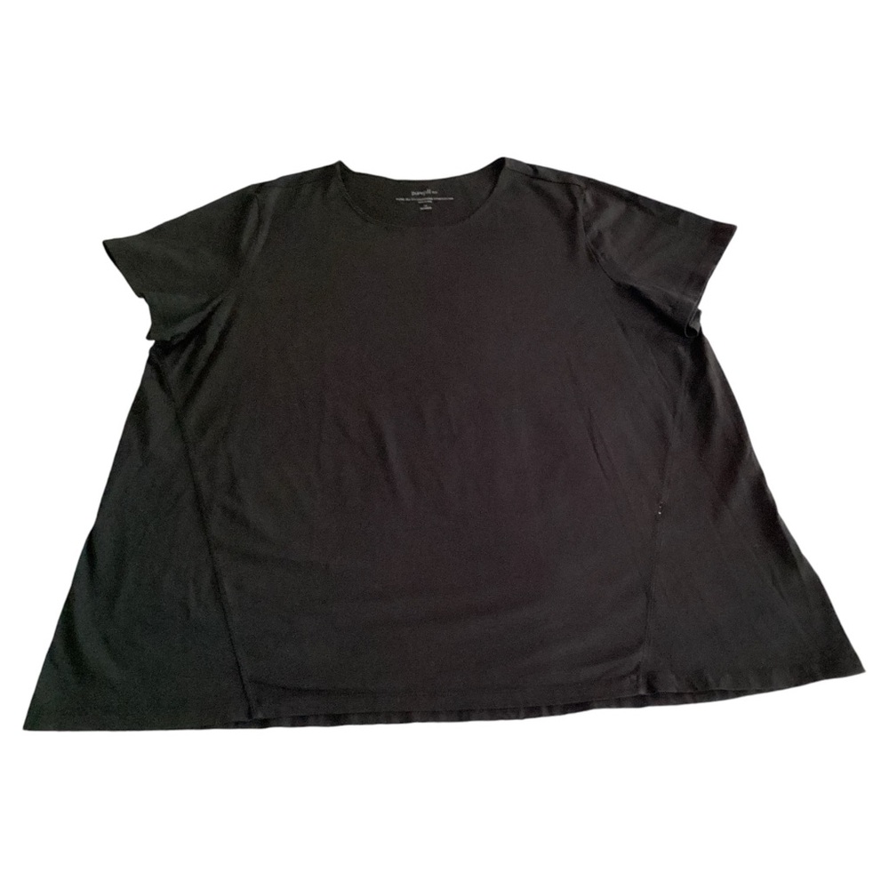 Pure Jill Fit  Progress Stretch Tee Black Short Sleeves Scoop Neck Plus Size 3X